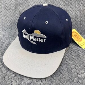 TrailMaster Mountain Sun Mens Navy Blue KC Caps Baseball Hat Embroidered OSFA